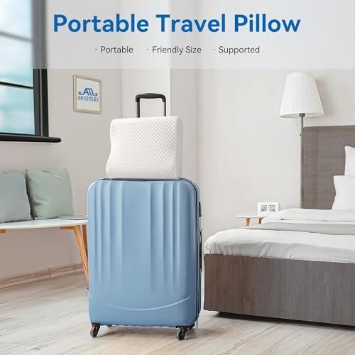 AM AEROMAX Travel Contour Memory Foam Pillow, Cervical Pillow for Neck Pain Relief, Neck Orthopedic Sleeping Pillows for Side, Back and Stomach Sleepers. - Image 4