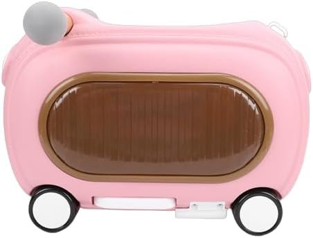 Ride On Luggage Multi Modes Anti Tipping Over 20L Ride On Toddler Rolling Suitcase with Wheels Muisc Lights for Travel (Pink) - Image 3