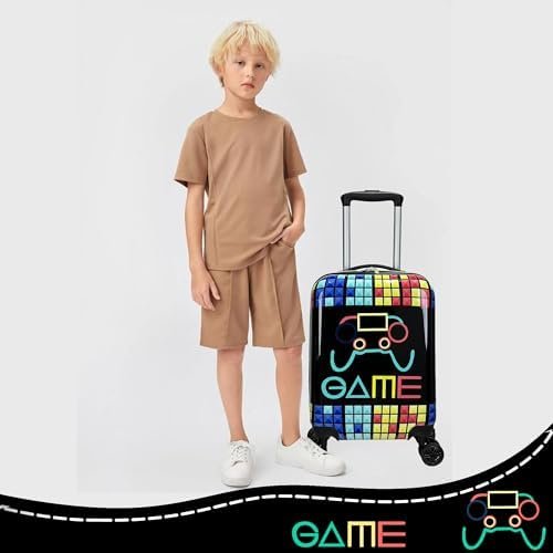 Kids Suitcase Set for Boys Hardside Luggage with Spinner Wheels 2 Piece 16inch Toddler Suitcase for Boys Travel Carry on Luggage Airline Approved - Image 5