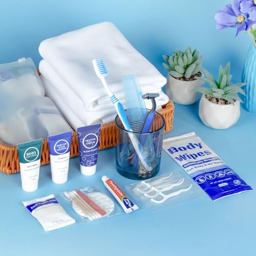Travel Hygiene Kit Personal Toiletries Bulk, Disposable Homeless Care Package Supplies, Men Toiletry Set Cleaning Essentials Individually Wrapped for Camping, Travel, Relief, Charity (11-in-1, 20) - Image 7
