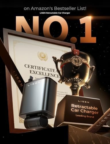 LISEN Retractable Car Charger, Birthday Gifts for Men Tech Gadgets 2026, 69W Cars Adapter USB C Fast Charger for iPhone 17, Car Accessories for Men Women Drivers, for iPhone 17 Pro Max Air 16 15 14 13 - Image 4