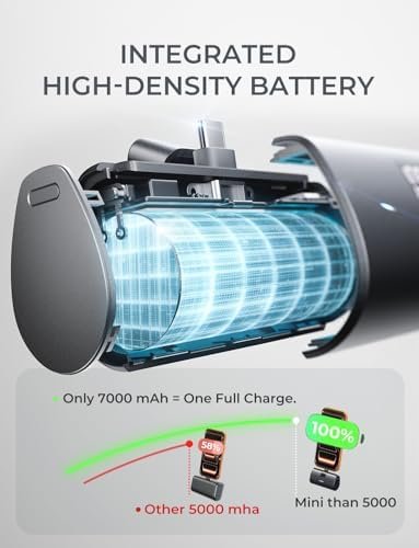 7000mAh Mini Portable Charger USB C Power Bank for iPhone 17 Pro Max 22.5W Fast Charging[USB-C Only, No Cable Needed], LISEN for iPhone 17 Pro Max 16 15, Samsung,Pixel, iPad, AirPods - Image 7