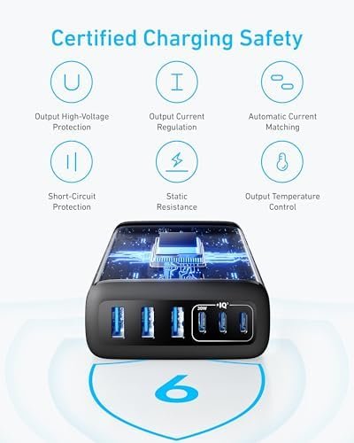 Anker Desktop Charger, Fast Charging USB C Charger, 112W Max 6-Port Charging Station, for iPhone 17, iPad, MacBook, Samsung and More (Cable Not Included) - Image 7