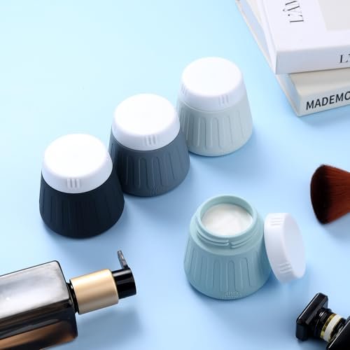 Gemice 4 OZ/120ML Travel Size Containers for Toiletries, Leak-Proof Silicone Slime Jars with Lids, BPA Free Small Round Cosmetic Slime Container for Lotion, Cream, Ointments, Travel Storage (4 Pack) - Image 5