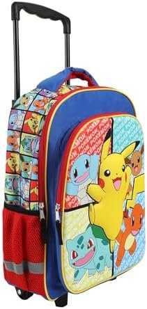 Bioworld Pokemon Pikachu And Favorite Characters 16" Youth Rolling Backpack - Image 3