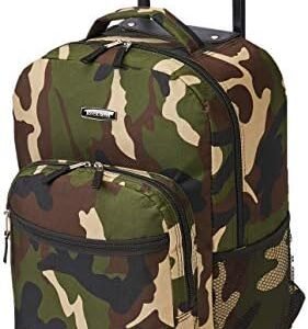 Rockland Double Handle Rolling Backpack, CAMO, 17-Inch