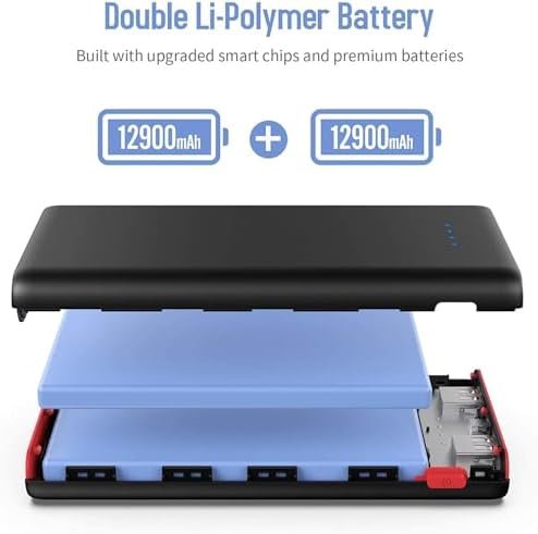 Portable Charger Power Bank 25800mAh,5V/3A Fast Charging Portable Phone Charger,3 USB Ports External Battery Pack Backup Travel Camping Essential for iPhone 17/16/15/14,Samsung Galaxy Android iPad etc - Image 7