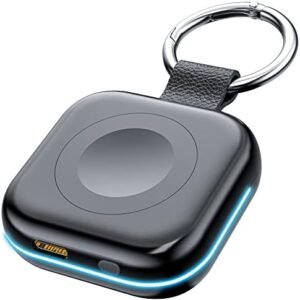 HUOTO Portable Charger for Apple Watch,Wireless Magnetic iWatch Charger 1200mAh Power Bank Travel Keychain Accessories Smart Chargers for Apple Watch Series 11/10/9/8/7/6/SE/5/4/3/2/1/UItra/UItra 2