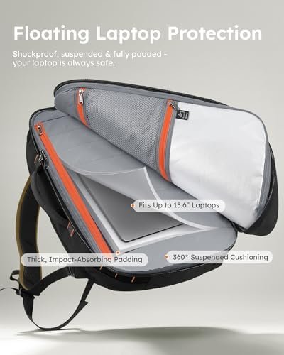 Tolaccea Travel Backpack for Men Women, 40L-50L Carry On Backpack with Wet Dry Compartment, TSA Approved Laptop Daypack Fits 15.6", Convertible Expandable Large Rucksack Duffel Bag for Work Travel - Image 3