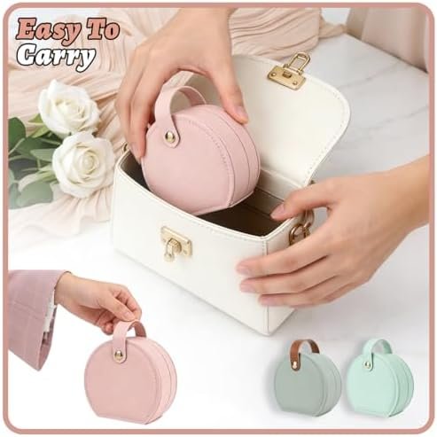 18 Pcs Mini Jewelry Travel Case,Gorgeous Leather Travel Jewelry Box for Bridal Proposal Gifts,Exquisite Multicolor Bulk Jewelry Boxes for Rings,Earrings and Necklaces - Image 5