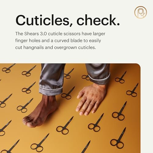 MANSCAPED® Shears 3.0, 5-Piece Precision Men’s Nail Grooming Travel Kit, Stainless Steel Manicure Set with Fingernail & Toenail Clippers, Nail File, Slant Tip Tweezers, Cuticle Scissors, Travel Case - Image 4