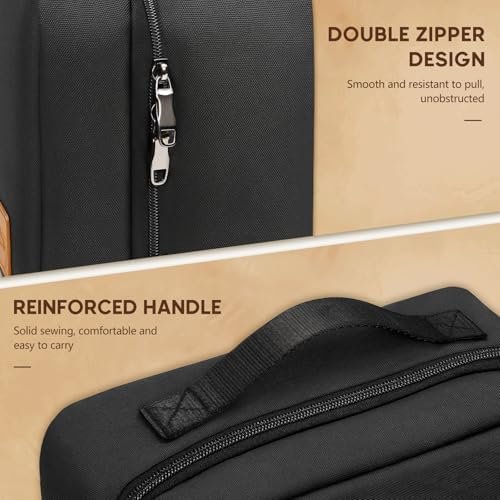 Toiletry Bag for Men,Mens Travel Toiletry Organizer,Men's Travel Essentials,Water Resistant Shaving Bag for Toiletries Accessories -Black - Image 3