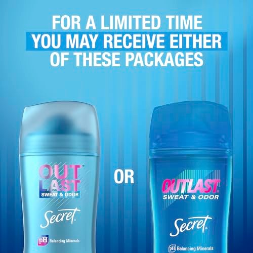 Secret Outlast Antiperspirant Deodorant for Women, 72hr Sweat & Odor Protection, PH Balancing Minerals, Invisible Solid, Completely Clean Scent, Travel Size, 0.5 oz - Image 6