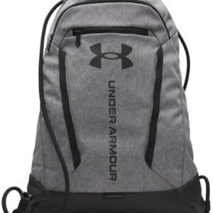 Under Armour Unisex Hustle Sackpack, (025) Castlerock/Black/Black, One Size Fits Most