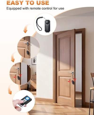 Door Handle Alarm, Door Alarms for Home Security & Anti-Theft with 113dB Vibration Triggered Portable Alarms- Perfect for Kids, Toddler, Elderly, Hotel, Travel, Bedroom - Image 7
