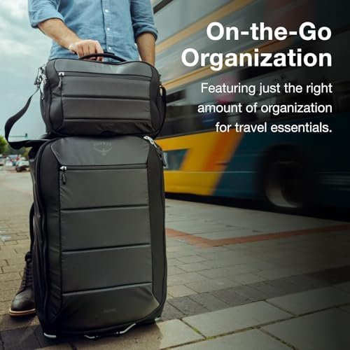 Osprey Ozone 2-Wheel 80L/27 Checked Luggage - Lightweight Rolling Bag with High Clearance and Oversized Wheels - Travel Suitcase with Mesh Organization, Trolley Handle and Add-a-Bag Strap, Black - Image 5