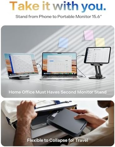 LISEN for iPad Stand Tablet Holder for Desk, Cool Home Office Desk Accessories for Men Women Kids Tablet Gifts, Office Home Essentials Gadgets Portable Monitor Stand for iPad a16 Accessories Kindle - Image 4