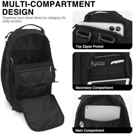 Mardingtop Small Tactical Backpack,Molle Military Rucksack Daypack for Backpacking Camping Hiking Traveling,18L Backpack - Image 3