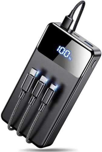 Portable Charger Power Bank，60,000mAh Battery Pack, 22.5W Power Bank Fast Charging with USB Cable, Phone Charger for iPhone 17/16/15/14/13 All Series/Samsung/Android, Camping Essentials, Black