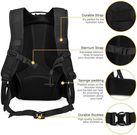 Mardingtop Tactical Molle Backpack for Men- 18L/28L EDC Hiking & Motorcycle Backpack - Image 5