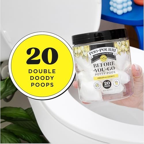 Poo-Pourri Before-You-Go 2-in-1 Toilet Potty Pods, Original Citrus, 20 Ct, Bathroom Odor Deodorizer and Toilet Cleaner with Essential Oils, Lemon, Bergamot and Lemongrass Scent - Image 7