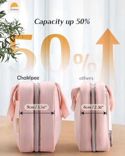 Travel Hanging Toiletry Bag for Women - Waterproof Cosmetic Organizer with Clear Window, Lightweight Bathroom Bags for Essentials, Makeup, Shampoo, Toiletries Pink, Medium - Image 3