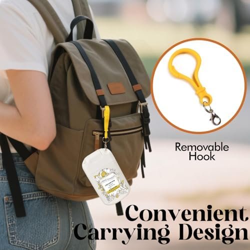 Travel Size Toilet Spray, Air Freshener Spray for Bathroom Deodorizer, Travel Essentials Variety with Removable Hook - Lemon Lavender Eucalyptus Scent - Image 5