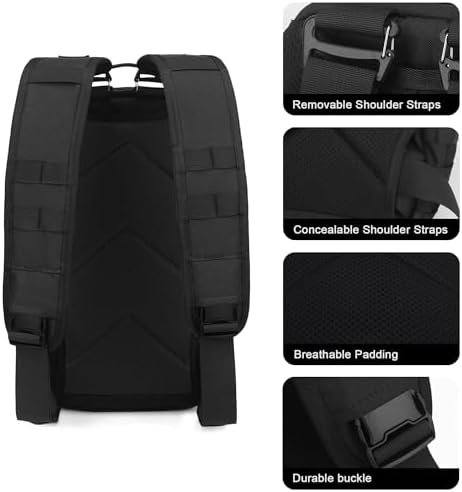 Mardingtop Small Tactical Backpack,Molle Military Rucksack Daypack for Backpacking Camping Hiking Traveling,18L Backpack - Image 4