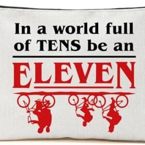 Stranger Friends Makeup Bag Friendship Merch Gift for Women Cosmetic Bag for Best Friend (white-d)