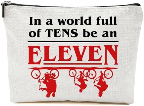 Stranger Friends Makeup Bag Friendship Merch Gift for Women Cosmetic Bag for Best Friend (white-d)