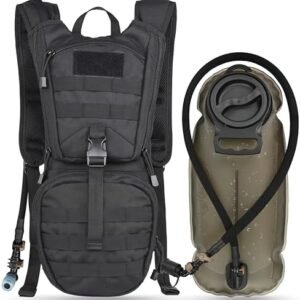 MARCHWAY Tactical Molle Hydration Pack Backpack with 3L TPU Water Bladder, Military Daypack for Cycling, Hiking, Running, Climbing, Hunting, Biking
