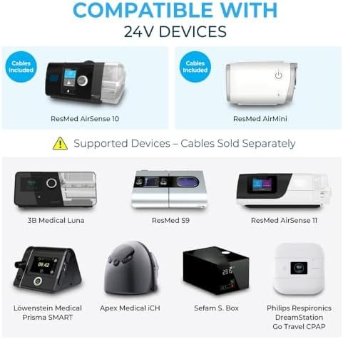 Bundle: Medistrom Pilot 24 Lite with 3 Pack Travel CPAP Wipes - 95Wh CPAP Battery Backup Power Supply for CPAP Machine - Camping Power Bank - Lightweight Portable Battery - TSA Approved CPAP Battery - Image 4