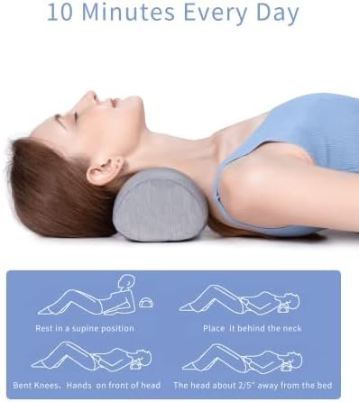 Bespilow Small Neck Roll Pillow,Say Goodbye to Neck Pain, Cervical Memory Foam Pillow for Tension Muscle Relief, Contour Support, Shoulder Pain Relaxer with Breathable Pillowcase, Odorless - Image 4