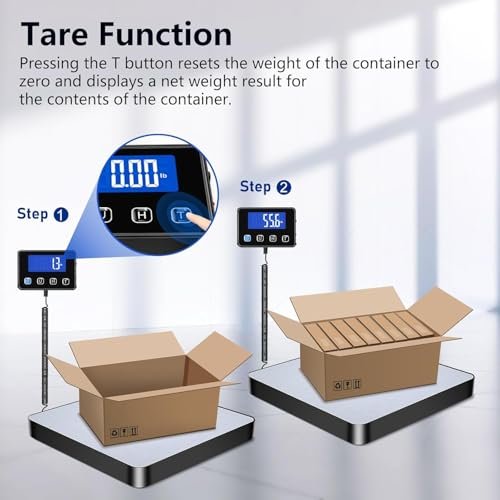 Shipping Scale, 440 lbs/0.35oz High Accurate Digital Postal Scale with Hold/Tare Function, Shipping Scale for Small Business, Packages, Luggage, Home Use, Battery & Charging Cable Include - Image 5