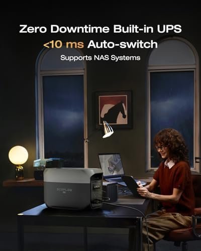 EF ECOFLOW Portable Power Station DELTA 3 Max, 2048Wh LiFePO4 Battery, Solar Generator (Solar Panel Optional), 3400W X-Boost Output, Ultra-Fast 0-80% Charging in 1.13 Hr, Home Backup & RV Camping - Image 2