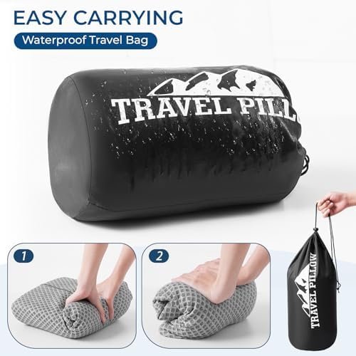 Ergonomic Wave Cervical Neck Pillow for Neck Pain Relief, Travel Pillow Memory Foam Pillows, Compressible Medium Firm Side Sleeper Pillow, Ideal for Home & Bed, Office, Camping(Light Grey, S) - Image 4