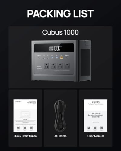 2026 Portable Power Station 1000W (Surge 2000W), 576Wh LiFePO4 Battery Solar Generator, Power Bank 110V Pure Sine Wave AC Outlet with PD 100W USB-C Fast Charging for Home Use, Hurricane Emergency, RVs - Image 8