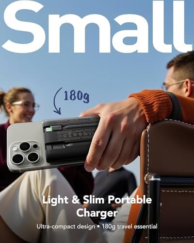 VEGER Portable Charger with Built in Cables, Slim 10000mAh PD 22.5W Fast Charging USB C Power Bank, 4 Outputs 3 Inputs Battery Pack Compatible with iPhone 16 15 14 13 Samsung iPad - Travel Essential - Image 6