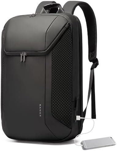 BANGE Smart Business Laptop Backpack Waterproof can fit 15.6-17.3 Inch Laptop with 3.0 USB charging port for men and women