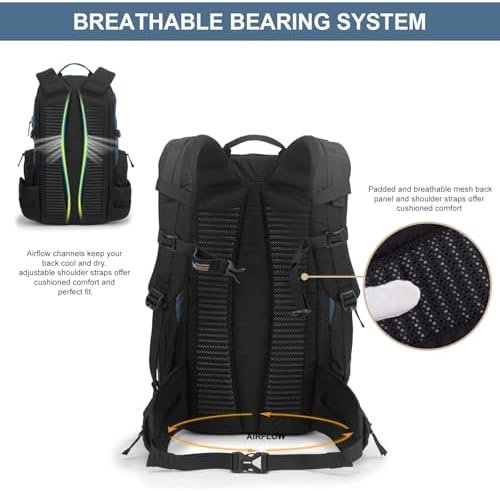 MOUNTAINTOP 30L Hiking Backpack,Men Women Camping Backpack,Lightweight Trekking Travel Backpacks for Climbing Skiing Cycling - Image 7