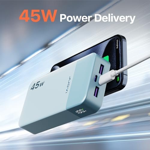 J2621 Power Bank Portable Charger,20000mAh 45W PD3.0 QC 4.0 Fast Charging Battery Pack with LED Display,2 USB-C,2 USB-A for iPhone Tablet MacBook - Image 2