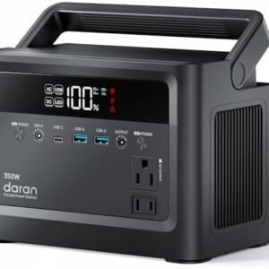 2026 Portable Power Station 230.4Wh LiFePO4 Battery, 350W Power Bank with AC Outlet 110V/ 700W Surge, Solar Generator Fast Charging for Hurricane Emergency, Laptop, Camping, RV, Off-Grid Living