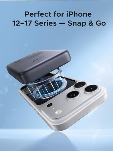 UGREEN Magnetic Power Bank Qi2 Certified 15W Fast Charging Wireless Battery Pack Slim 10000mAh Magsafe Portable Charger with 20W USB-C for iPhone 17/16/15/14/13/12 Series Black - Image 8