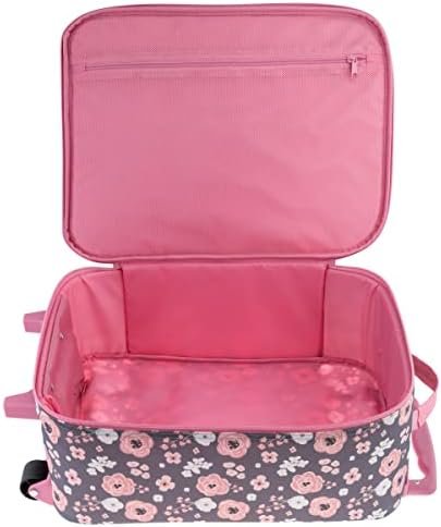 Stephen Joseph Kids' Luggage, Charcoal Flower - Image 5