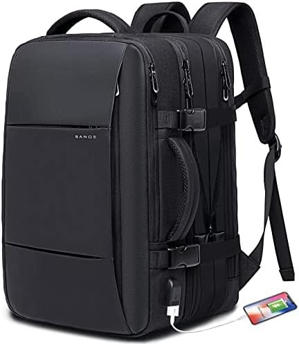 BANGE 45L Carry On Backpack, Weekender Travel Backpacks, 17.3 inch Laptop Back Pack Business Expandable Bag for Men and Women - Image 7