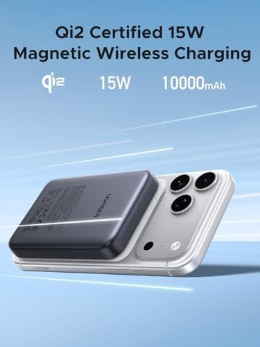 UGREEN Magnetic Power Bank Qi2 Certified 15W Fast Charging Wireless Battery Pack Slim 10000mAh Magsafe Portable Charger with 20W USB-C for iPhone 17/16/15/14/13/12 Series Black - Image 7