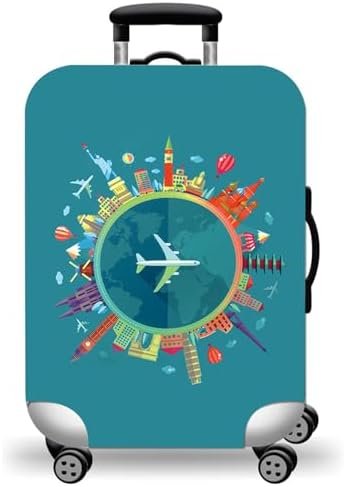 WUJIAONIAO Travel Luggage Cover Baggage Suitcase Cover Protector Skins 18-32 Inch (A15 Go Travel, S (for 18-20 inch luggage))