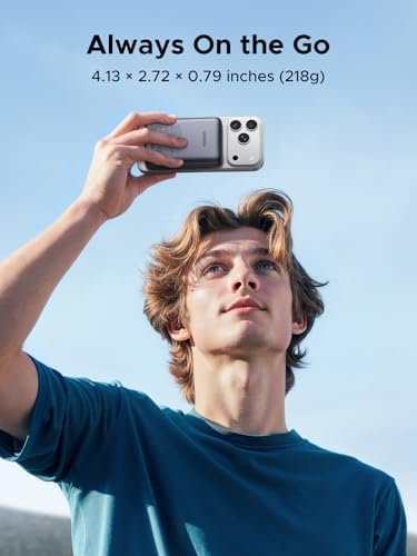 UGREEN Magnetic Power Bank Qi2 Certified 15W Fast Charging Wireless Battery Pack Slim 10000mAh Magsafe Portable Charger with 20W USB-C for iPhone 17/16/15/14/13/12 Series Black - Image 5