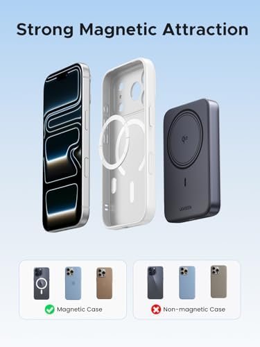 UGREEN Magnetic Power Bank Qi2 Certified 15W Fast Charging Wireless Battery Pack Slim 10000mAh Magsafe Portable Charger with 20W USB-C for iPhone 17/16/15/14/13/12 Series Black - Image 9