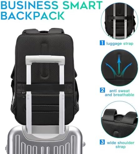 BANGE Smart Business Laptop Backpack Waterproof can fit 15.6-17.3 Inch Laptop with 3.0 USB charging port for men and women - Image 7
